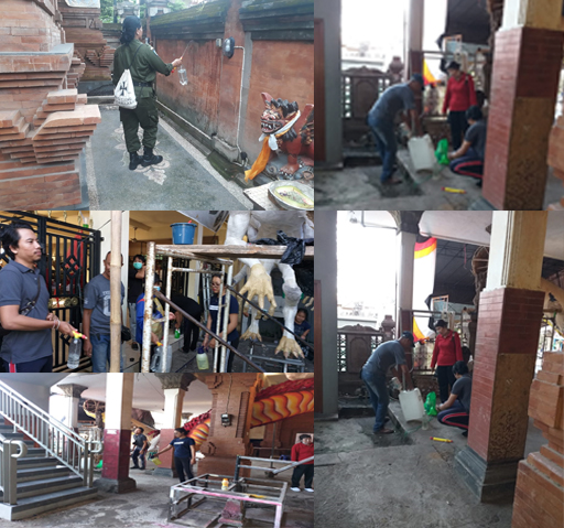 Penyemprotan desinfektan 