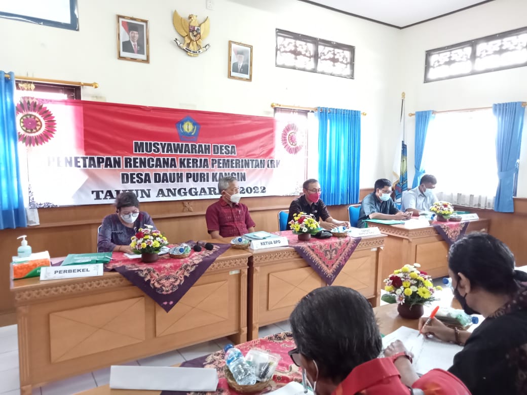 MUSYAWARAH DESA PENETAPAN RKP DESA DAUH PURI KANGIN TAHUN 2022