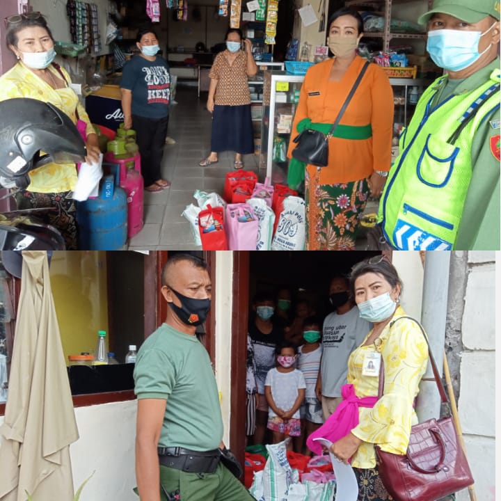 PEMBERIAN BANTUAN SEMBAKO BAGI WARGA YANG TERPAPAR COVID-19 DAN ISOLASI MANDIRI