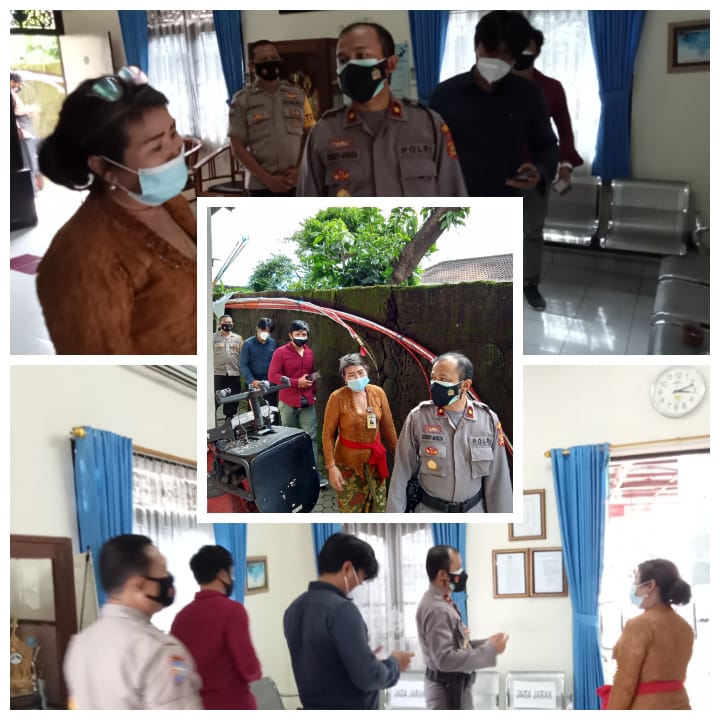 KUNJUNGAN KAPOLSEK DENPASAR BARAT KOMISARIS POLISI PELAKSANAAN POSKO TERPADU TANGGUH COVID-19