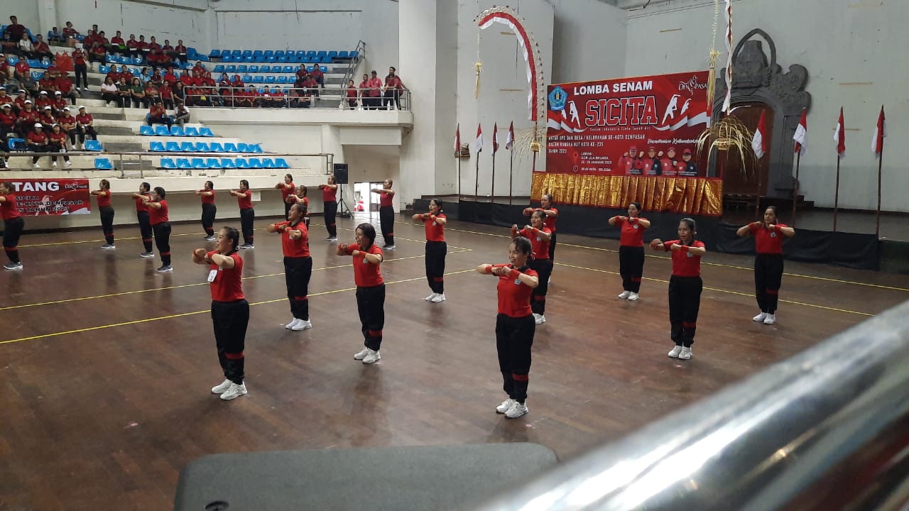 Perlombaan Senam Indonesia Cinta Tanah Air (SICITA) Kota Denpasar Tahun 2023. 