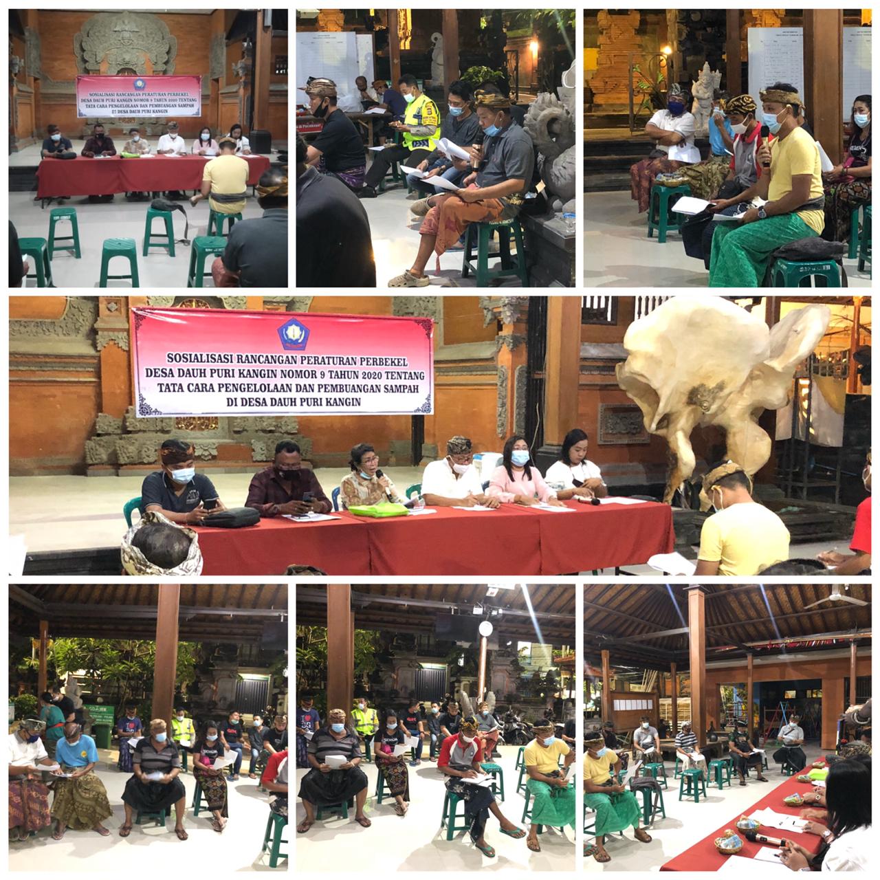 SOSIALISASI MENGENAI RANCANGAN PERATURAN PERBEKEL DESA DAUH PURI KANGIN NOMOR 9 TAHUN 2020 DI BANJAR GEMEH