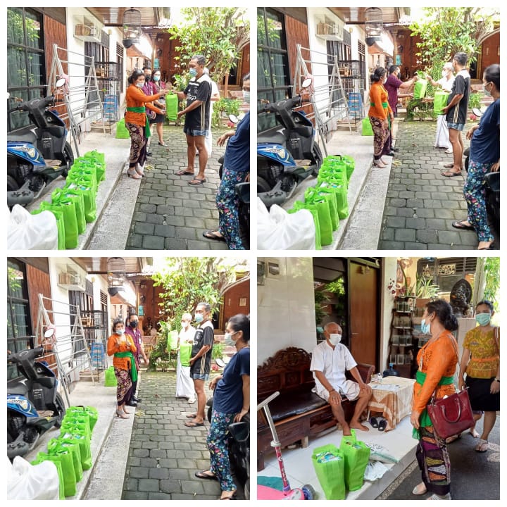 PEMBERIAN BANTUAN SEMBAKO KEPADA WARGA YANG TERPAPAR COVID-19 DAN MELAKUKAN ISOLASI MANDIRI